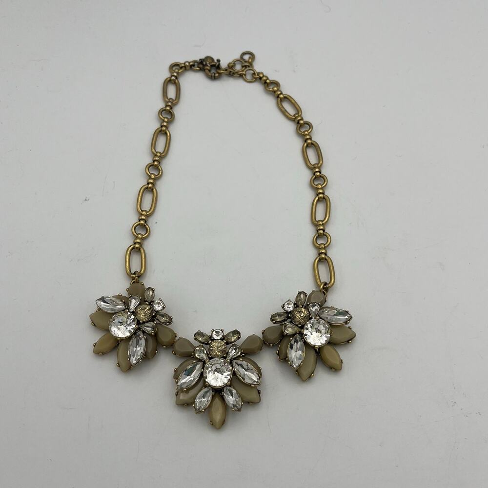 J. Crew Women's Vintage Y2K Statement Necklace Rhinestone Bees
